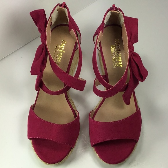 Twiggy London Shoes Espadrille Strap Wedge Sandal Size 6.5 - Picture 2 of 8